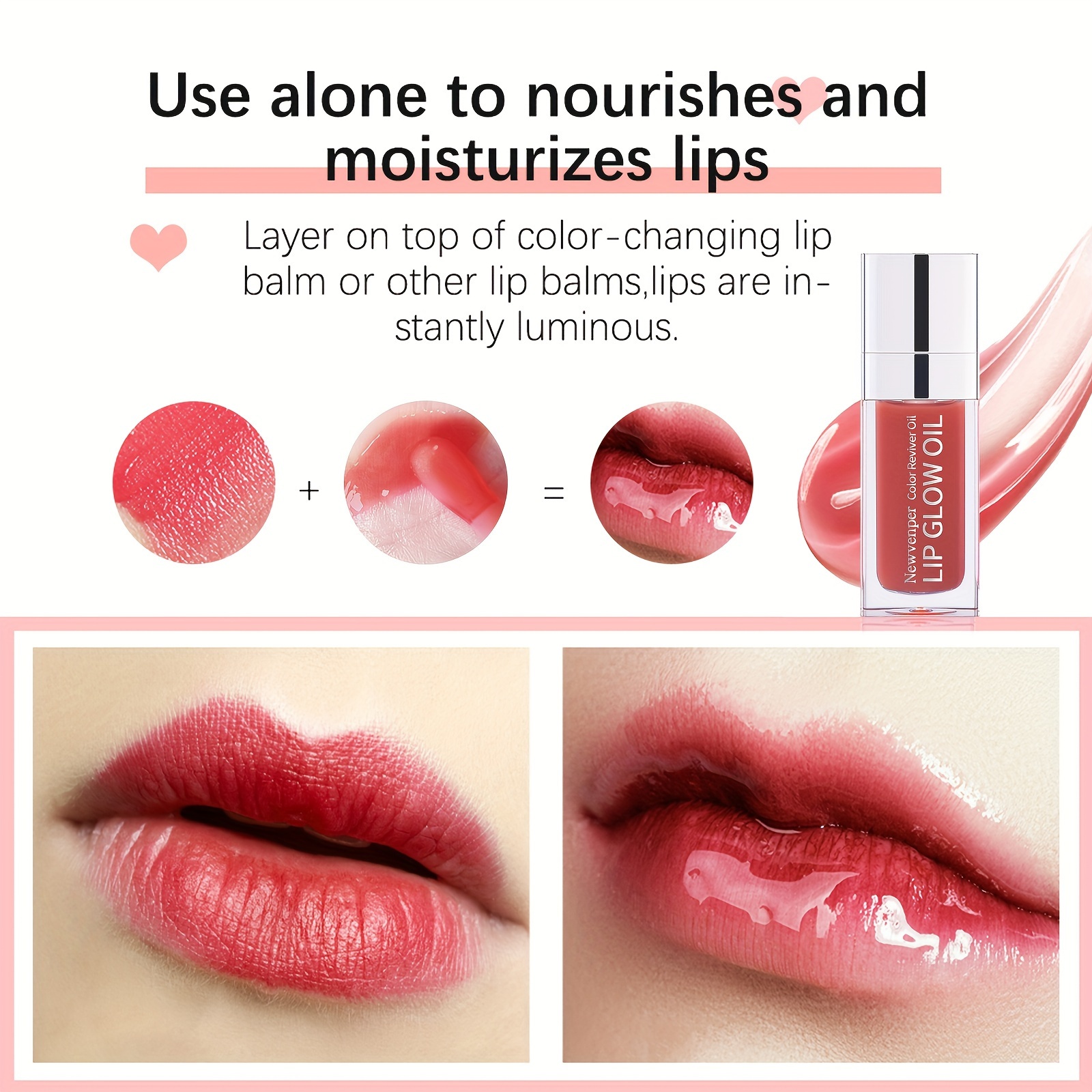 hydrating   oil long lasting lip gloss transparent   lip balm moisturizing lip oil for lip care and dry lips details 3