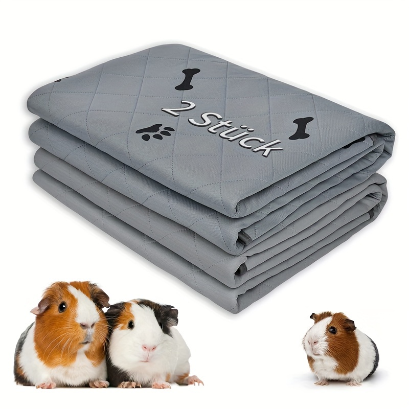 E-shop PICK FOR LIFE 20*28 Zoll 2er-Pack PIPI-Pads für Meerschweinchen, 4-lagige super saugfähige Kleintier-Unterlagen, waschbare und wiederverwendbare