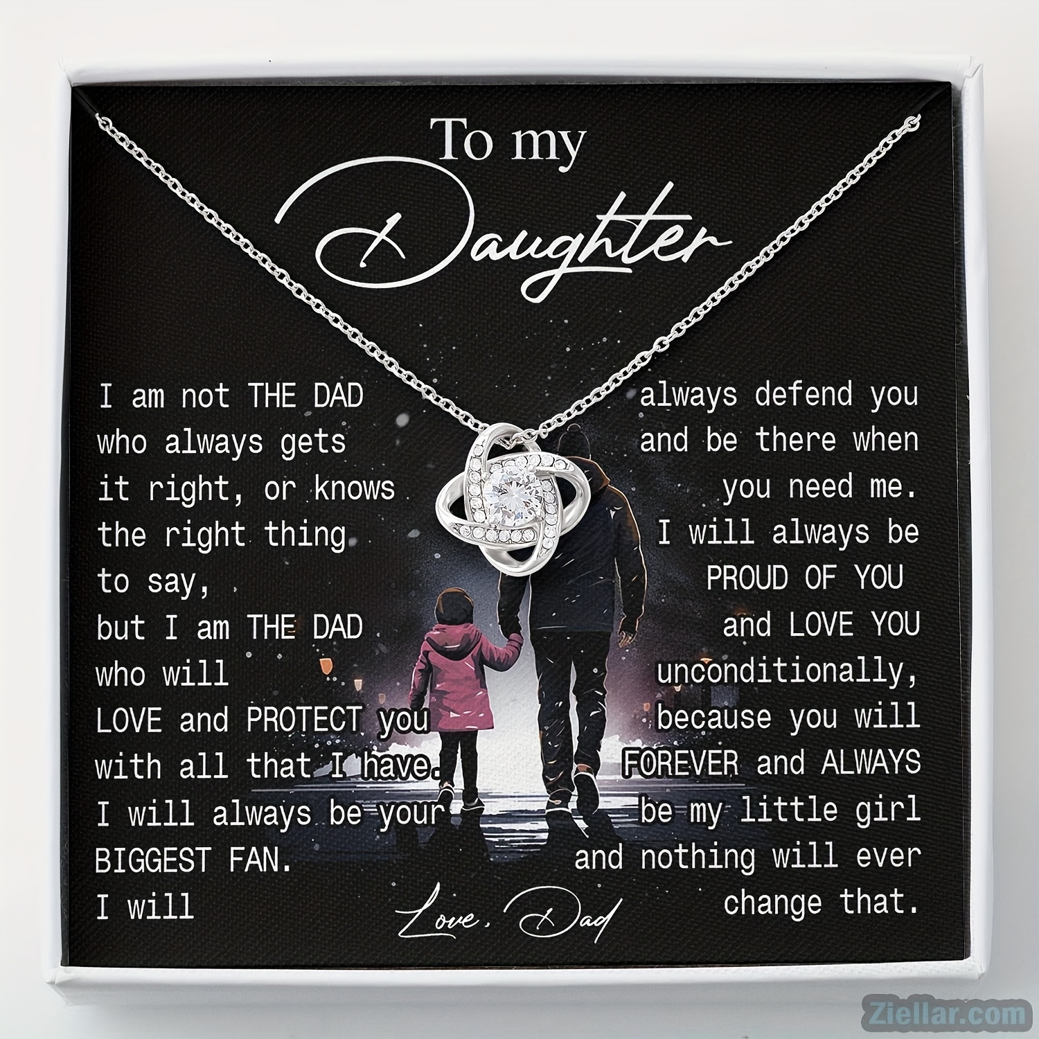 TEMU The For Valentine's Day, Birthdays, Mother's Day And Father's Dayto My Daughter Necklace Gift From Dad - Birthday, Christmas, Valentine's Day
