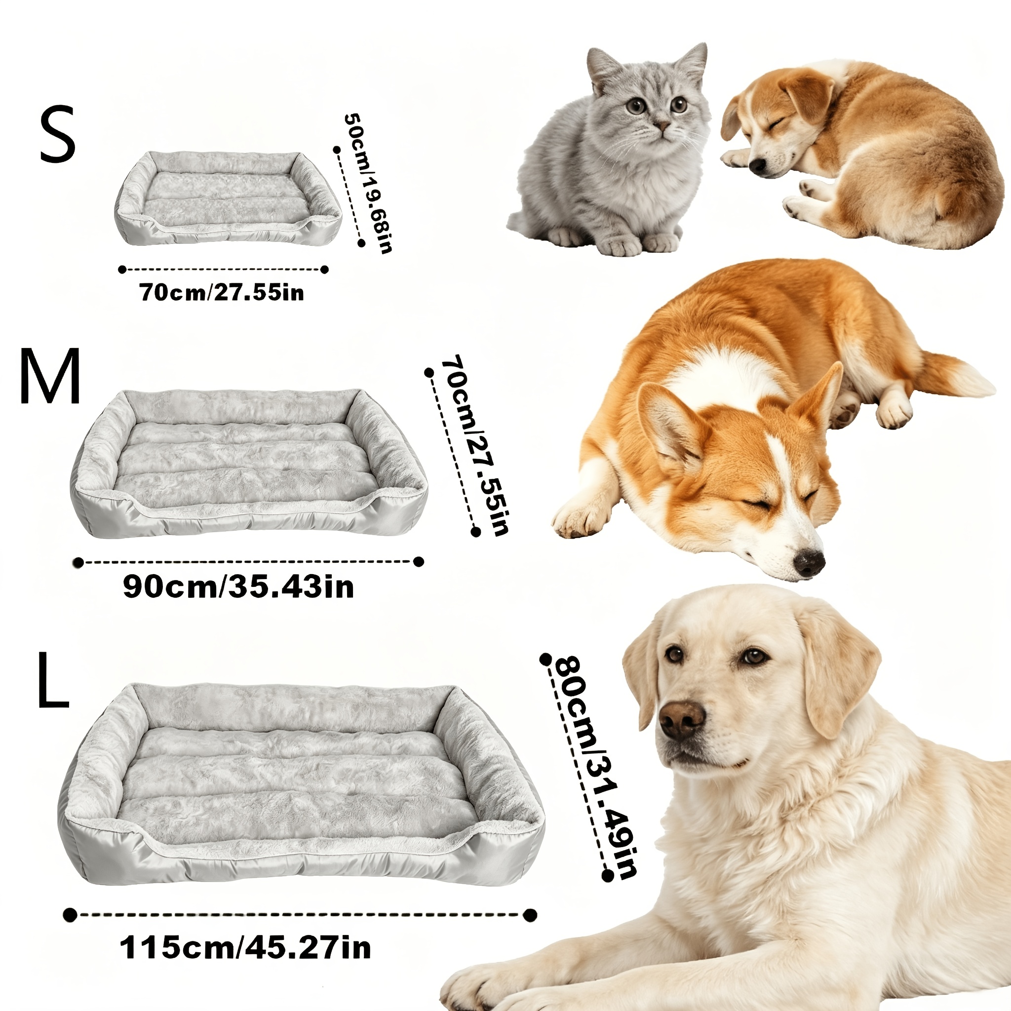 TEMU Grand panier pour chien toutes , très élastique et s'affaisser, avec des bords surélevés et épaissis pour un fort sentiment de sécurité. Doté