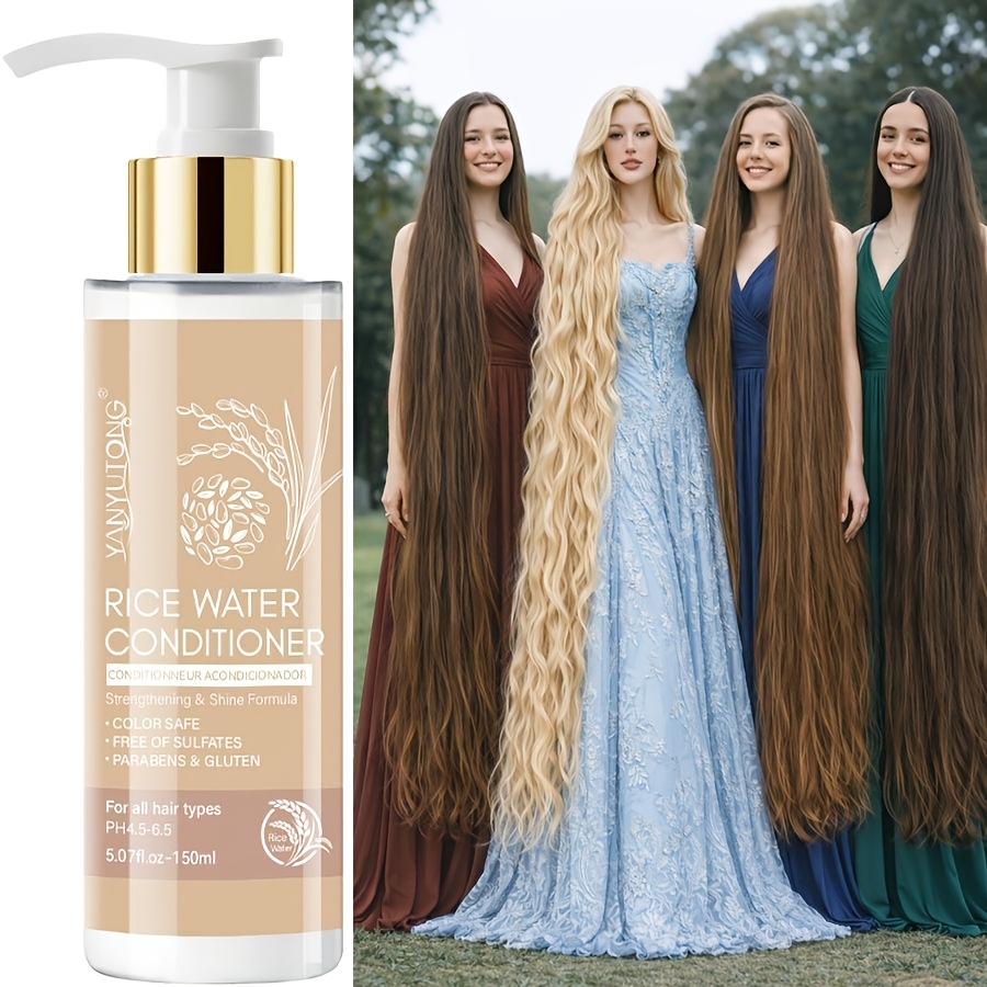 Image of 150ml Rice Shampoo & Conditioner Set, Natural Set With Citrus, Turmeric & Biotin, Moisturizing & Gentle, For Fluffy & Shiny Hair, Suitable For All Genders, Ideal Holiday Gift