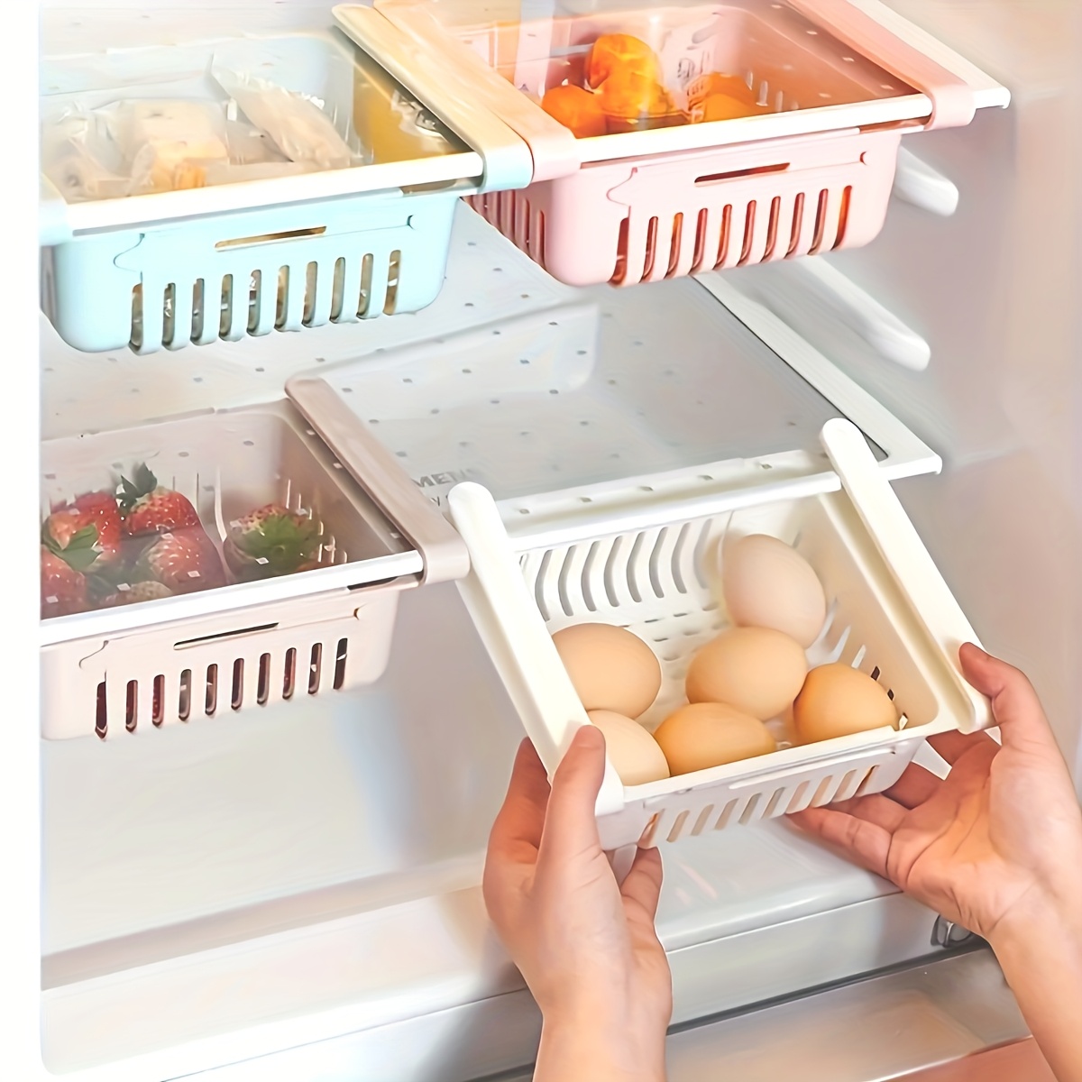 1pc Refrigerator Multifunctional Layered Refrigerator Shelves Fresh Divider Shelf Kitchen Refrigerator Storage