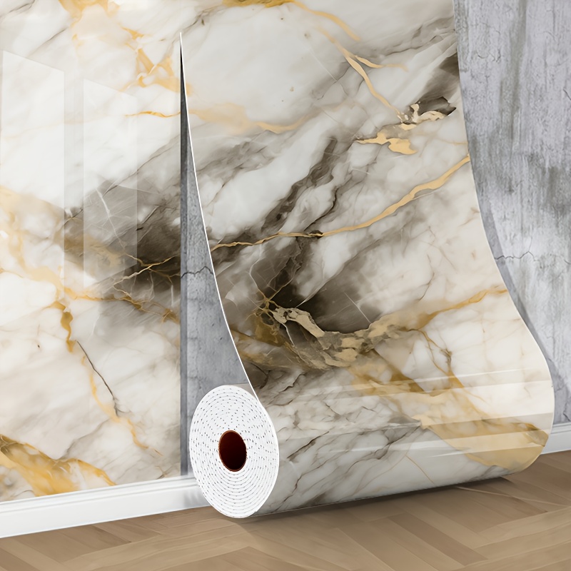 TEMU 3d Marble Effect Wallpaper Panels, Self-adhesive Foam Wall Stickers, Thickened 2.5mm, Ixpe Material, Home Decoration Wall Tiles, Peel And Stick,