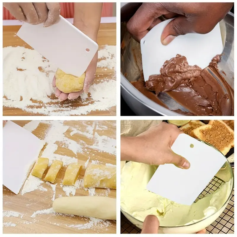 Plastic Cake Decoration Pizza Dough Pastry Butter Scraper Cutter White Plastic Cake Decoration Pizza Dough Pastry Butter Scraper Cutter White