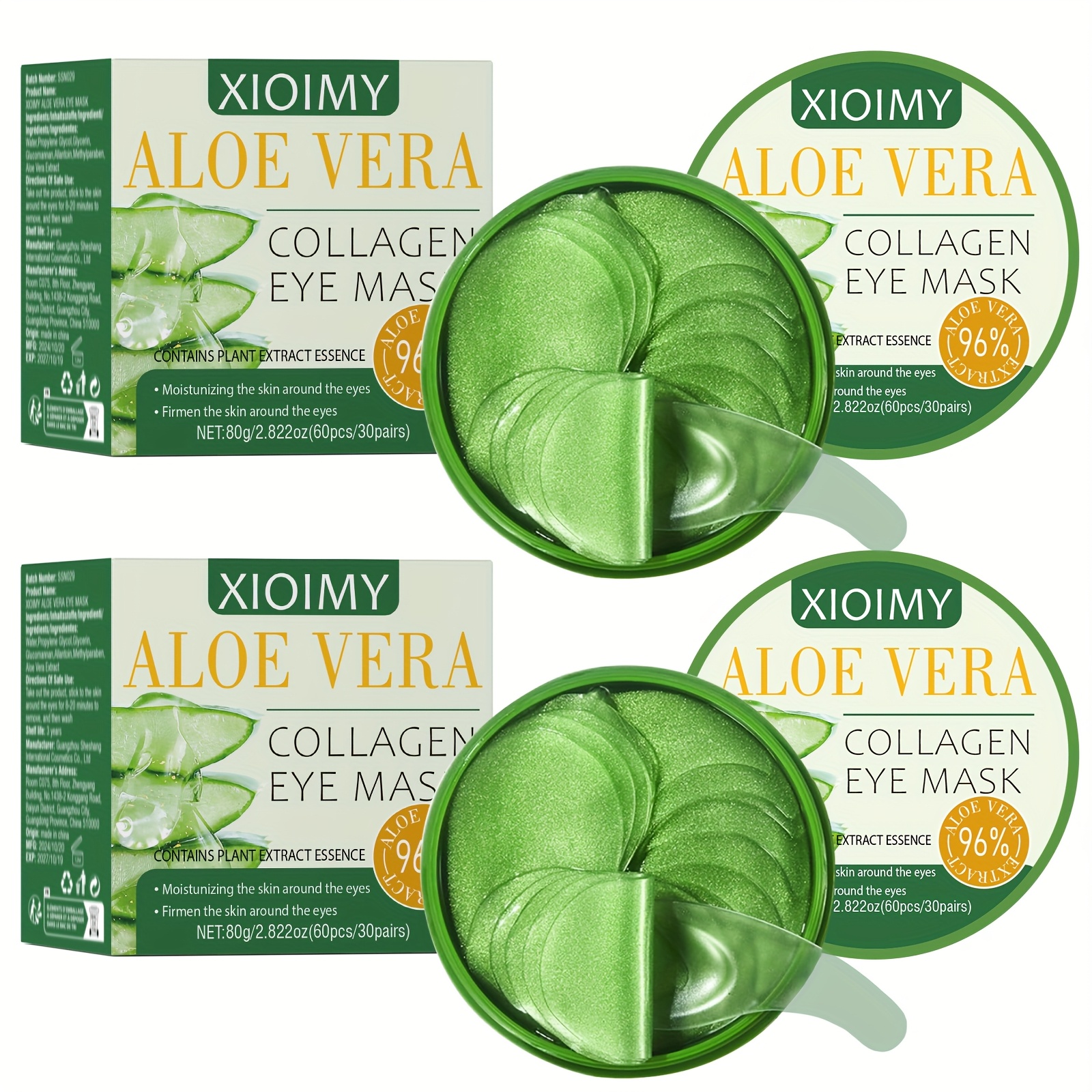 Image of 120pcs Aloe Vera And Collagen Eye Mask, Powerful Moisturizing, Delicate And Around , The Skin Radiance, Making The Elastic, Bidding Farewell To And Dullness, Eye Care, Skin Care, Eye Mask