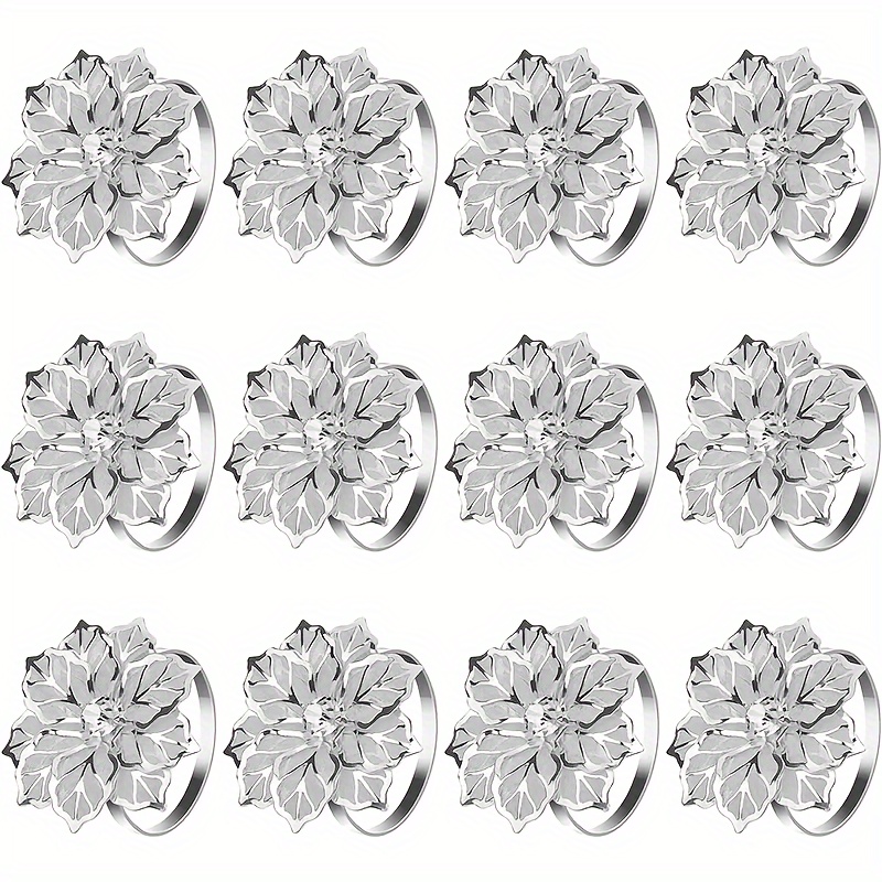 

[top-] 12pcs Metal Set - & Silvery, For Dining Decor, Anniversaries, Birthdays, & Parties