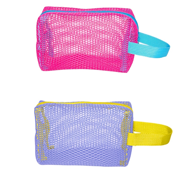 TEMU Neceser 2 piezas Multicolor Malla Octogonal Bolsas de Almacenamiento Transpirable Diseño de Malla Adecuado para Artículos de de Viaje Cosméticos