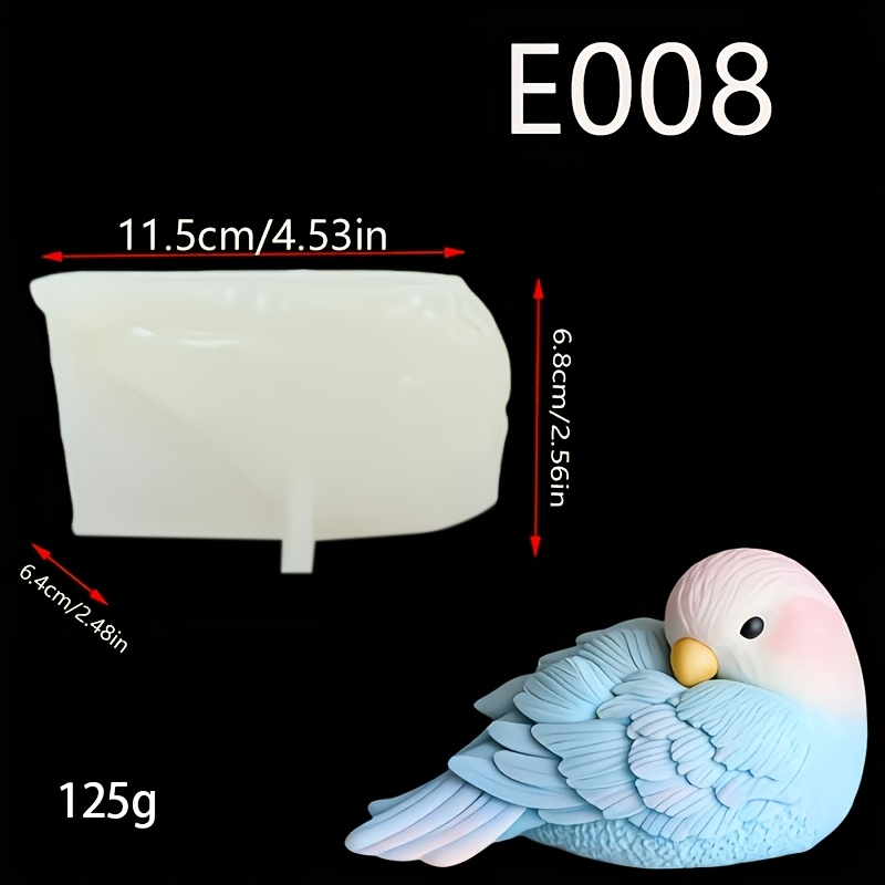 TEMU Magpie Branch Integrated Silicone Mold Parrot Scented Sparrow Candle Plaster Replicating