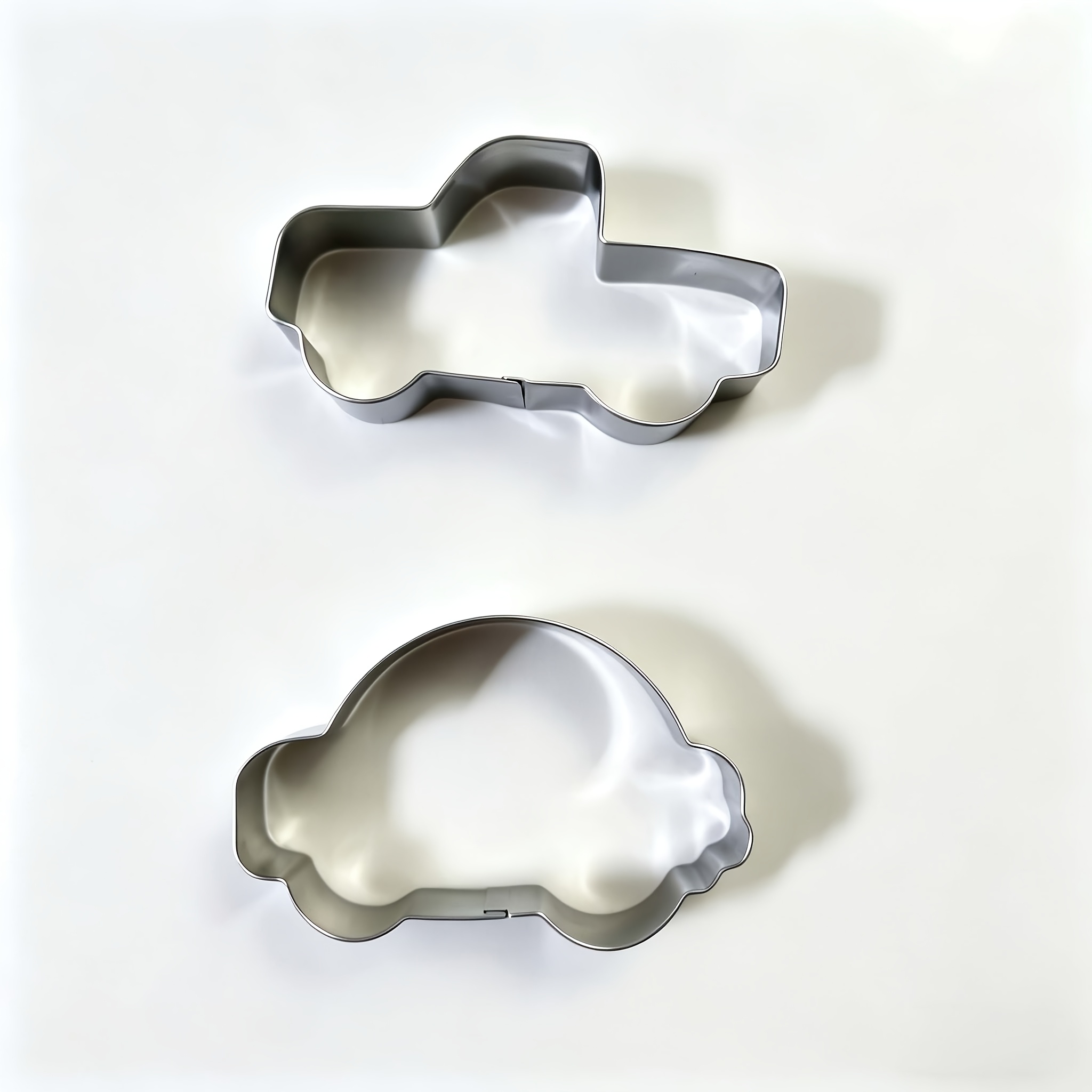 TEMU 2pcs Car Cookie Cutter Set, Stainless Cookie Mold Shapes, Cookie Cutters For Baking Homemade Snacks, Car Birthday Party Supplies