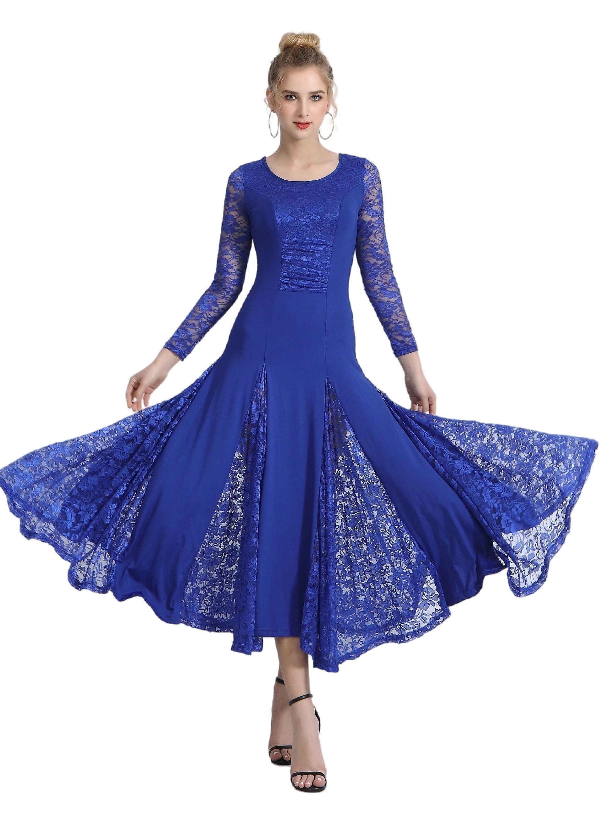 women dance lace dress long skirt modern dance big - Temu