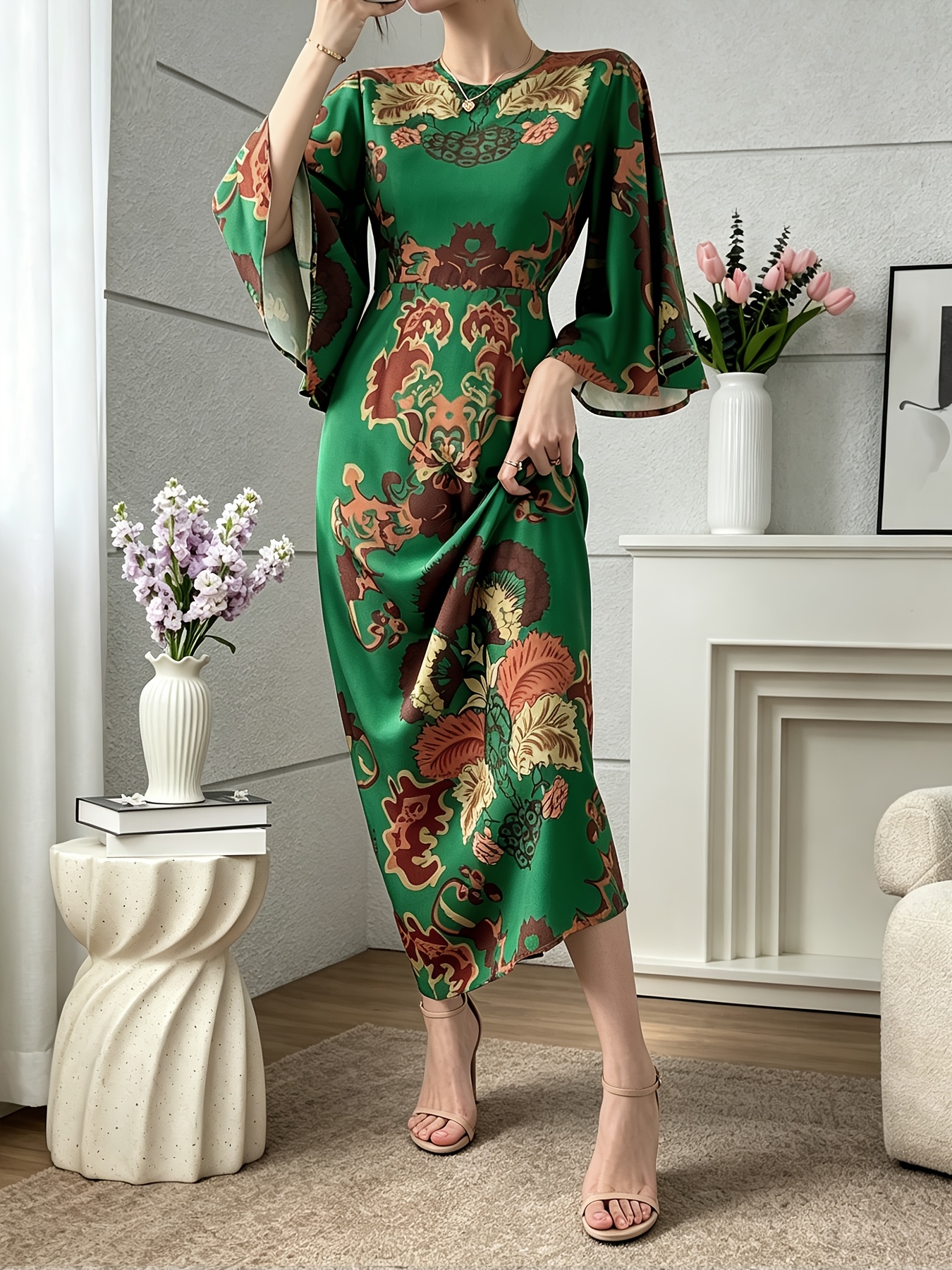 asian style formal dresses womens qipao world dress small round neck back zipper tie modern chinese style dress