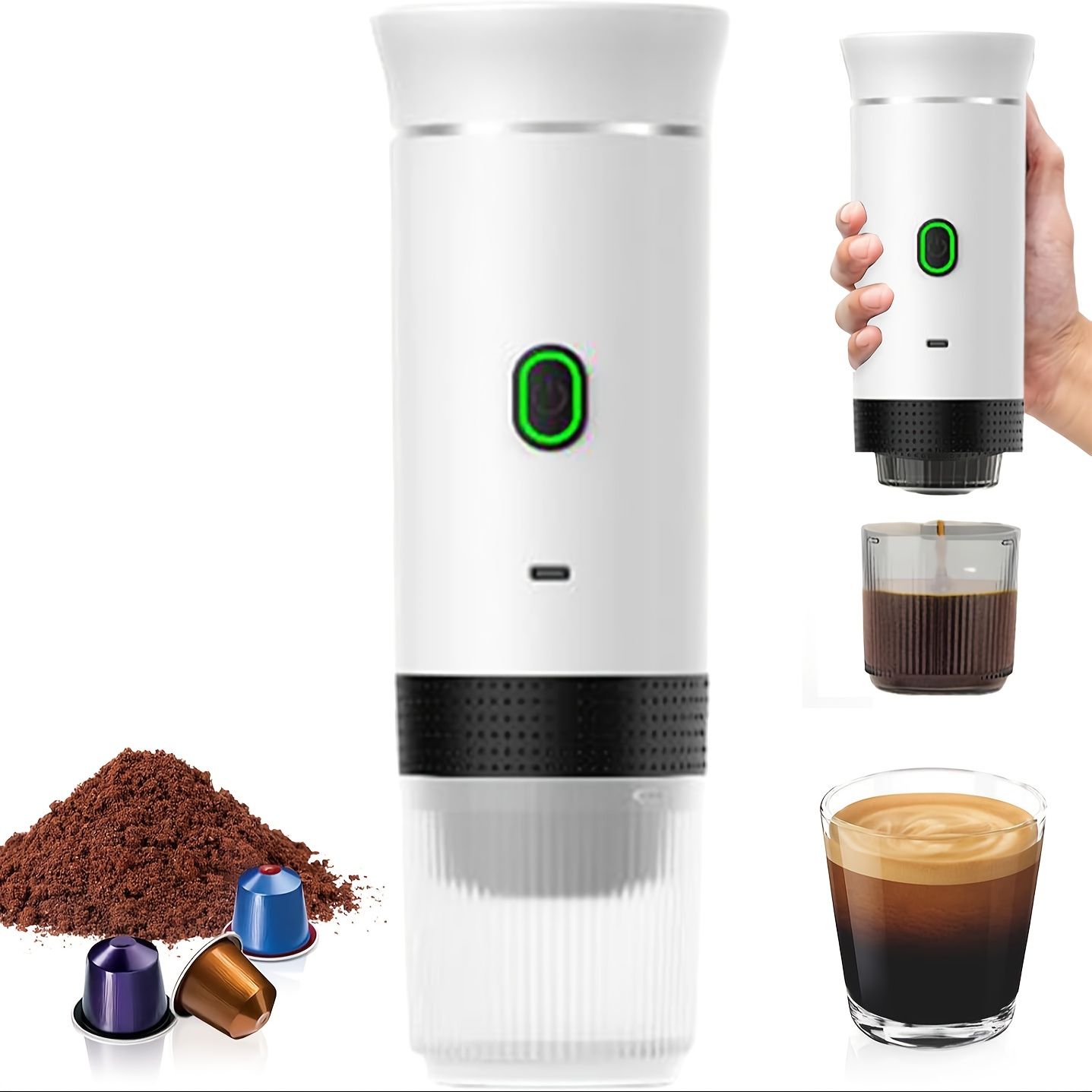 Machine à Café Espresso Portable 3 en 1, Mini et Manuelle, pour Capsules, Vente en Gros Usine