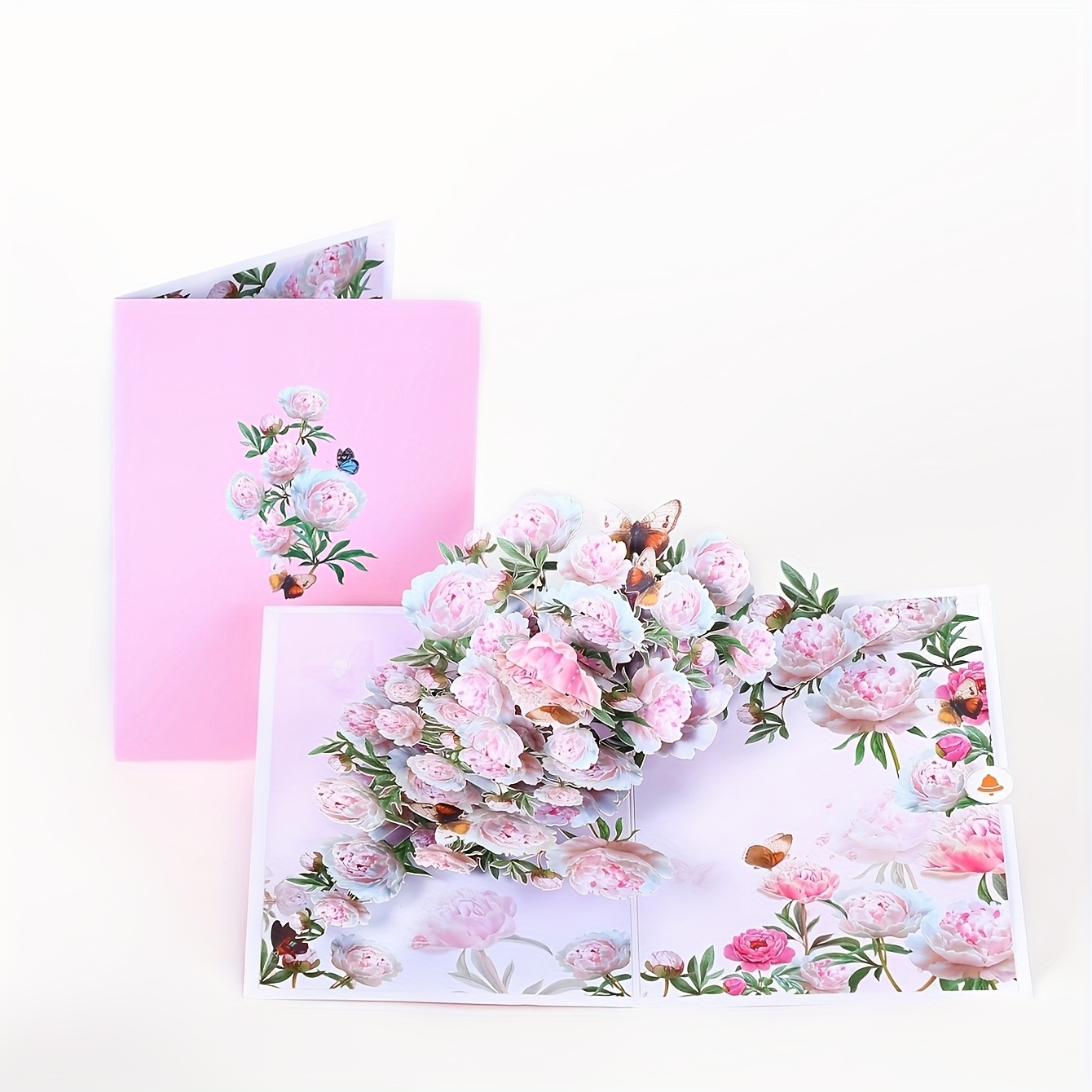 E-shop [Pop-Up Blumenkarte] . Rosa Pfingstrose Pop-Up Karte, Elegante Pfingstrose Rosenstrauß 3D Grußkarte, Romantische Hochzeitskarte, Einladung,