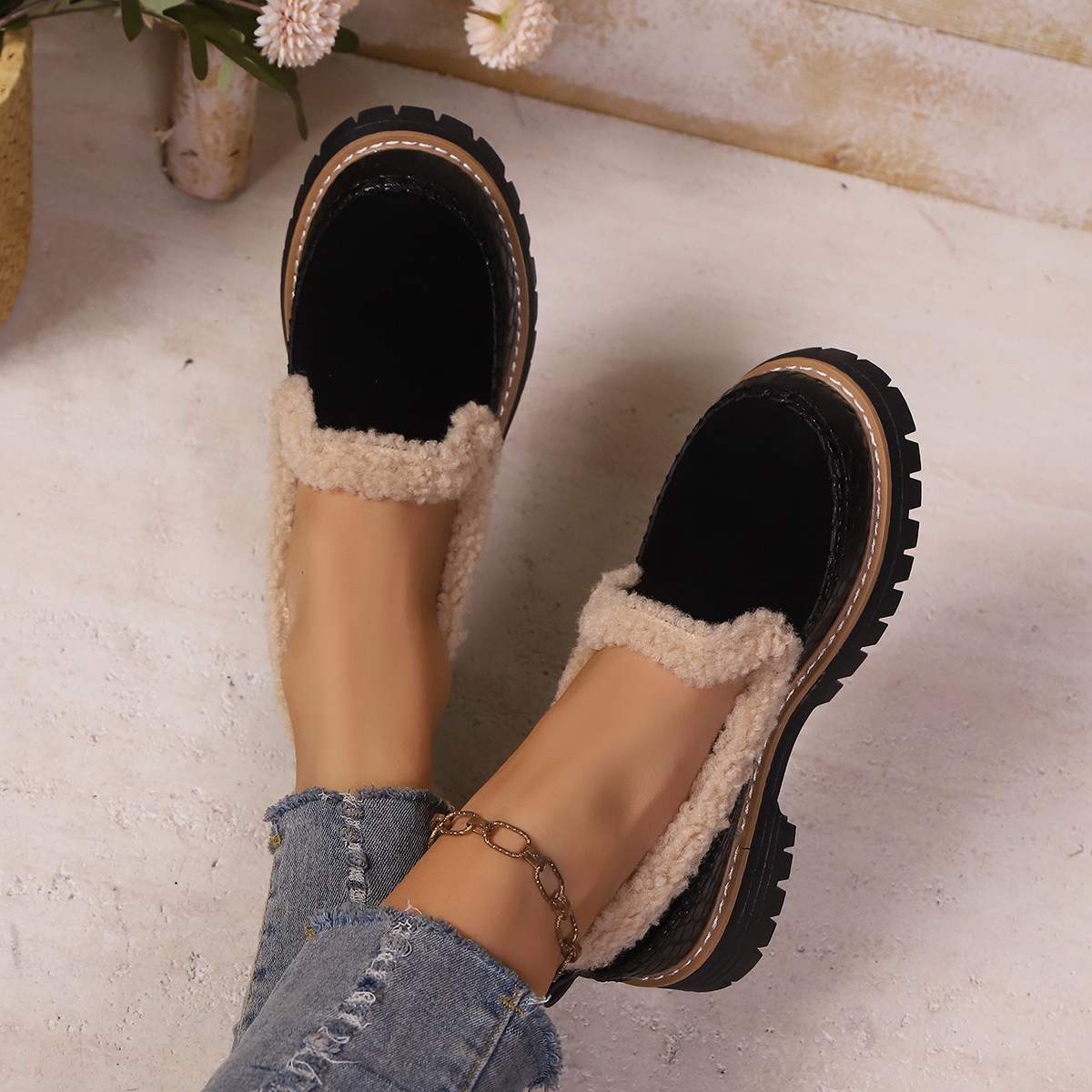TEMU Women's Loafers For Autumn And Winter, Women Shoes