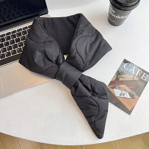 여성용 귀여운 귀 디자인의 두꺼운, 따뜻한 다운 대체 겨울 스카프 - 방풍 & 스타일리시