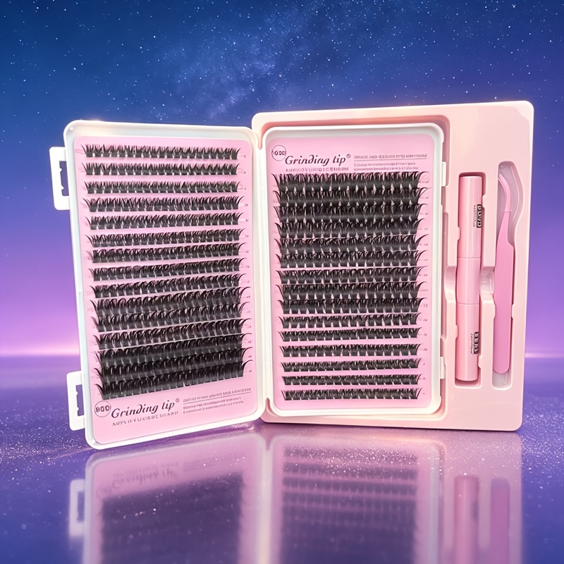 80/100d False Eyelash Cluster Shaped False Eyelash Tweezers Plastic Sealing Eyelash Set 8-16mm Self Grafting Hair Set
