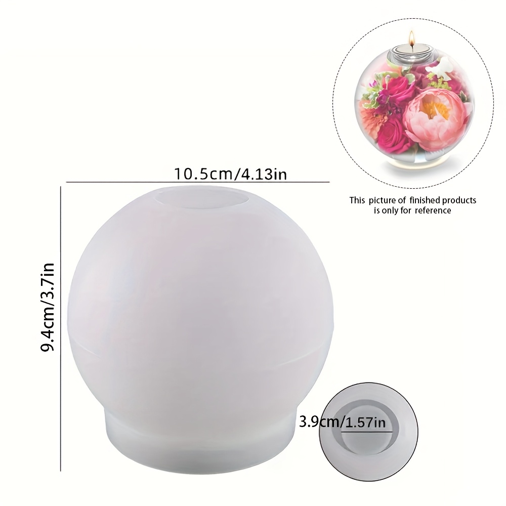 Image of Molds For Tealight Candle Holders Made Of Resin, Featuring Of Spherical Tea Lamp Holder Molds Suitable For Casting With Plaster, Resin, Or Concrete, Perfect For Art Projects And For Home Decor