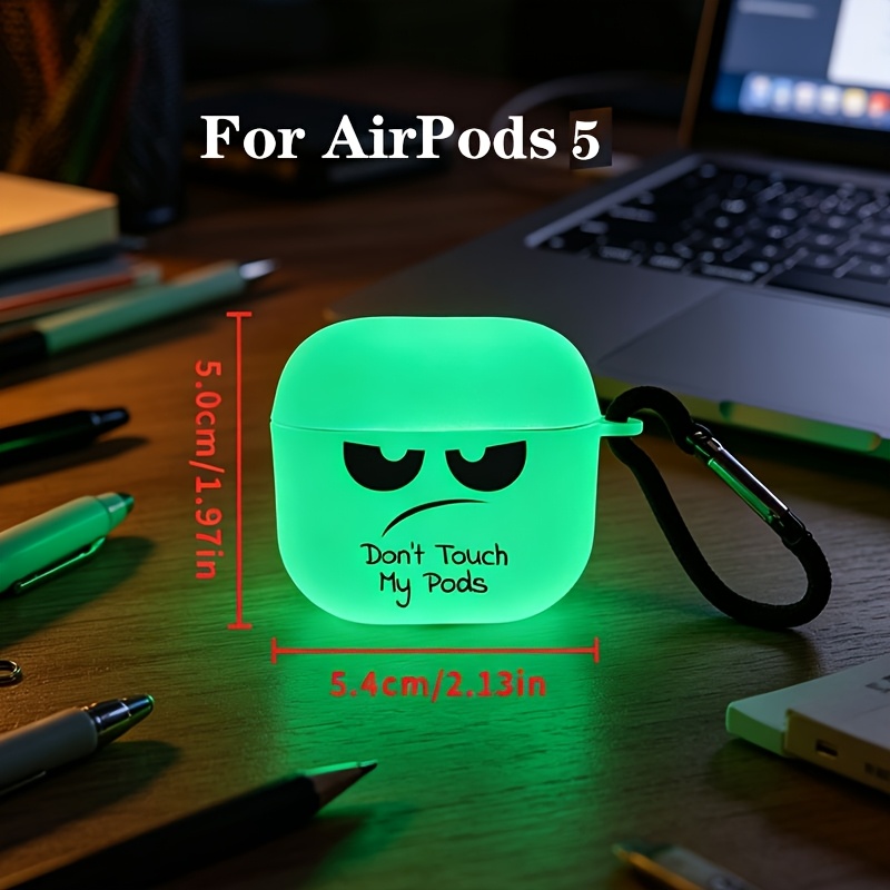 TEMU Suitable For Airpods 5/4/3/2/1/pro/pro 2/pro 3 Earbuds Case, With " My Earphones" Fun -dark Earphone Shell