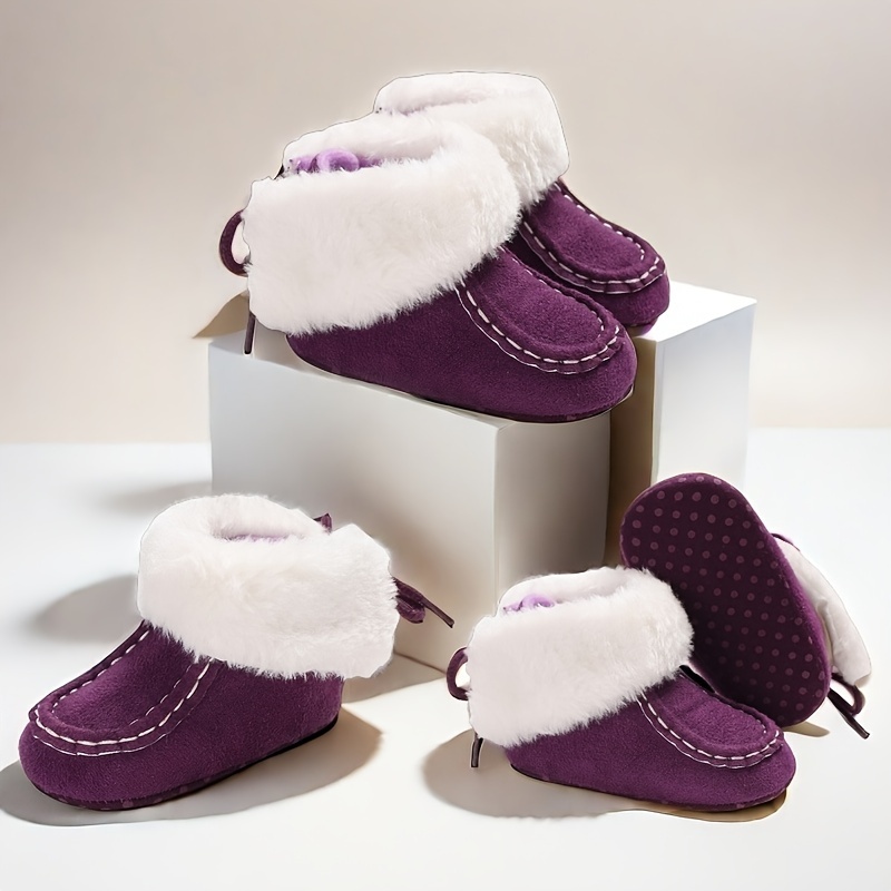 

Cozy & Stylish Girl Winter Boots - Warm, Comfortable Slip-on Snow Shoes For To , Indoor/outdoor Use