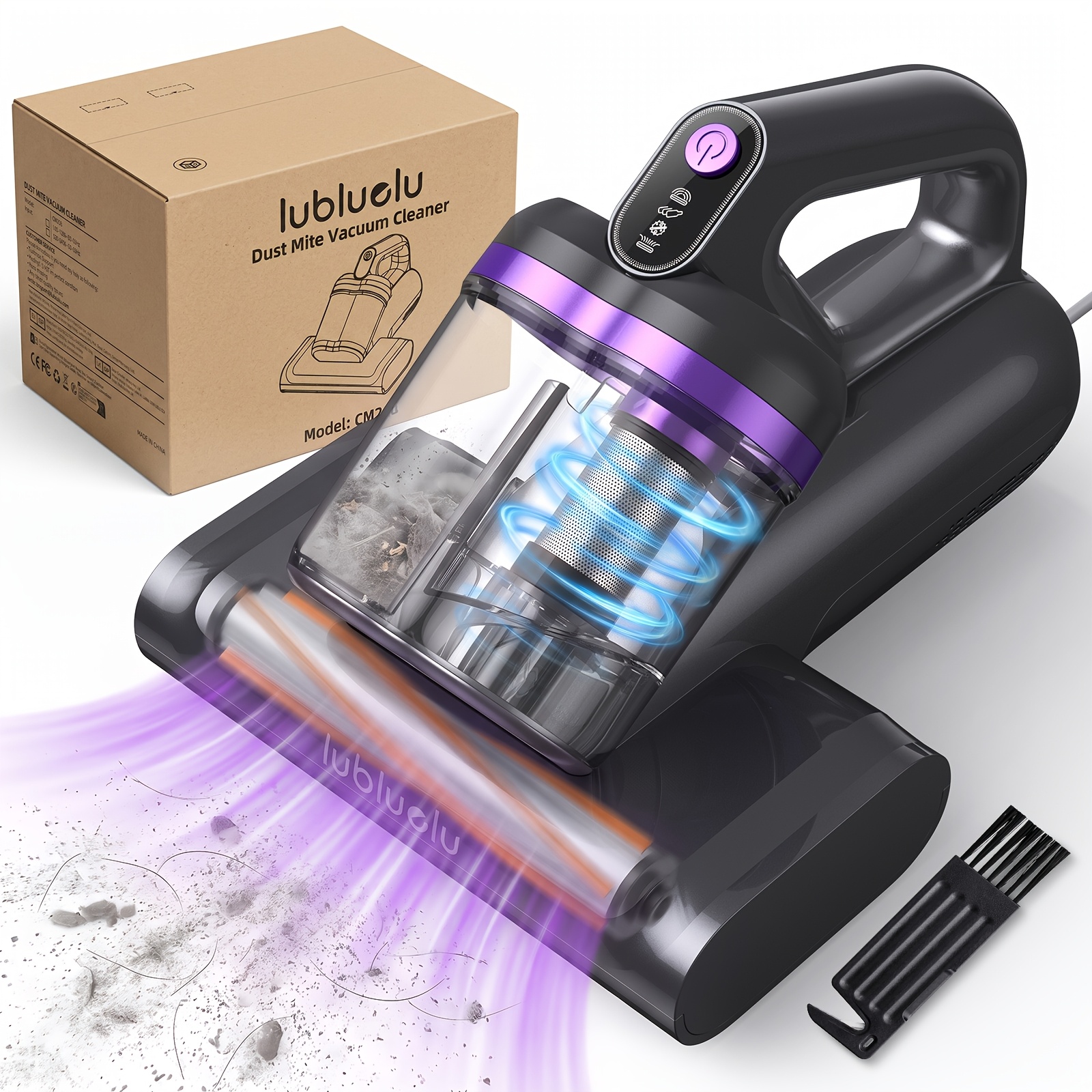 Image of Lubluelu Bed Vacuum Cleaner 21kpa, Mattress Vacuum For Dust , 350w Powerful Suction, Ultrasonic Cleaning, Hot Air Drying, For Bedding, Sofa And Upholstery