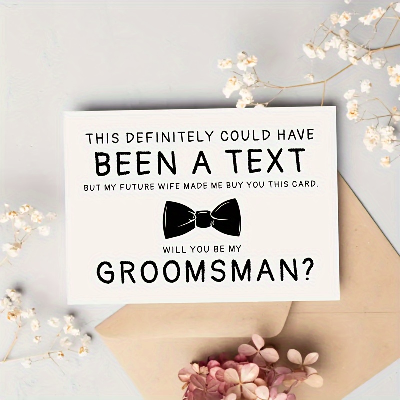 

Will You Be My Best Man Groomsmen Proposal Wedding Postcard You Are The One, Groomsman Best Man Card