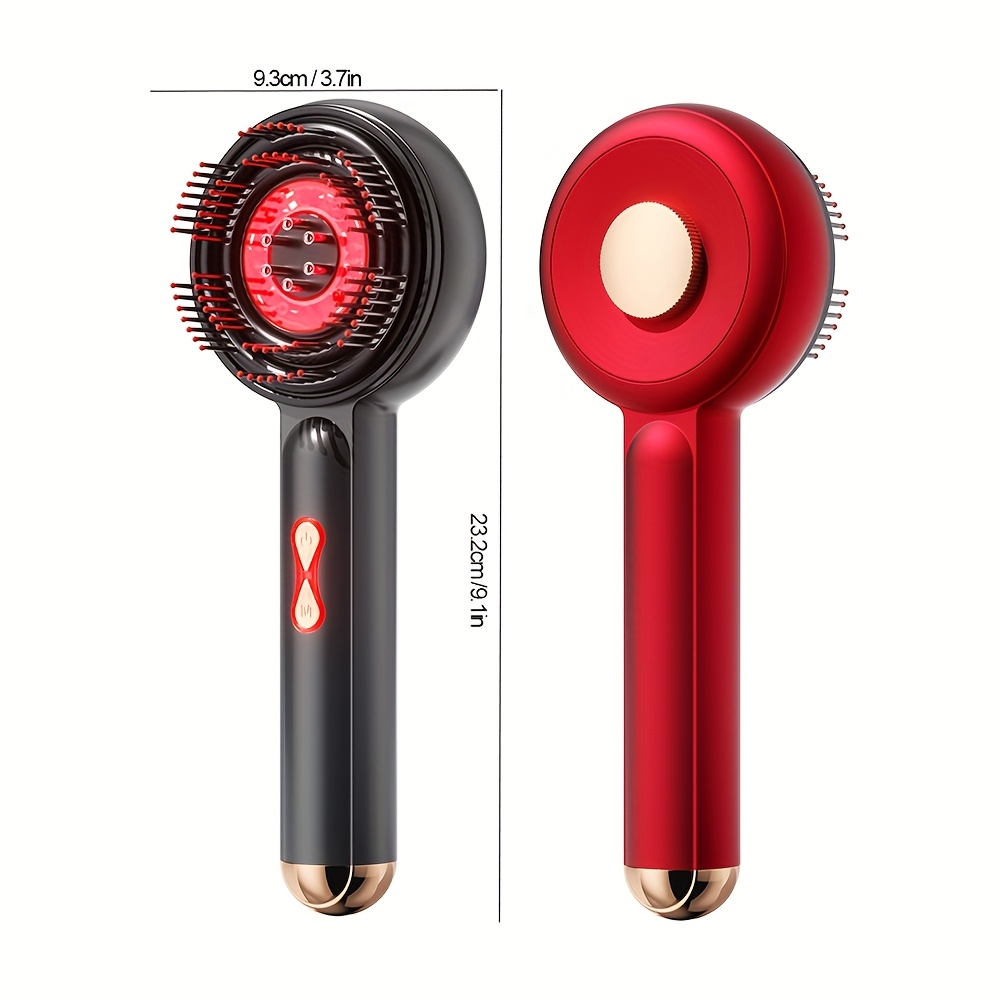 rechargeable electric scalp massager with vibrating massage and essential oil dispenser ideal for head relaxation and   hair care device   care tool ergonomic grip details 0