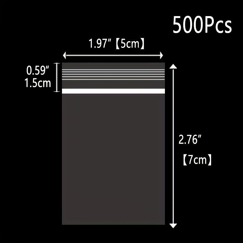 500pcs Plastic Packaging Bags with Reusable Sealed Closures