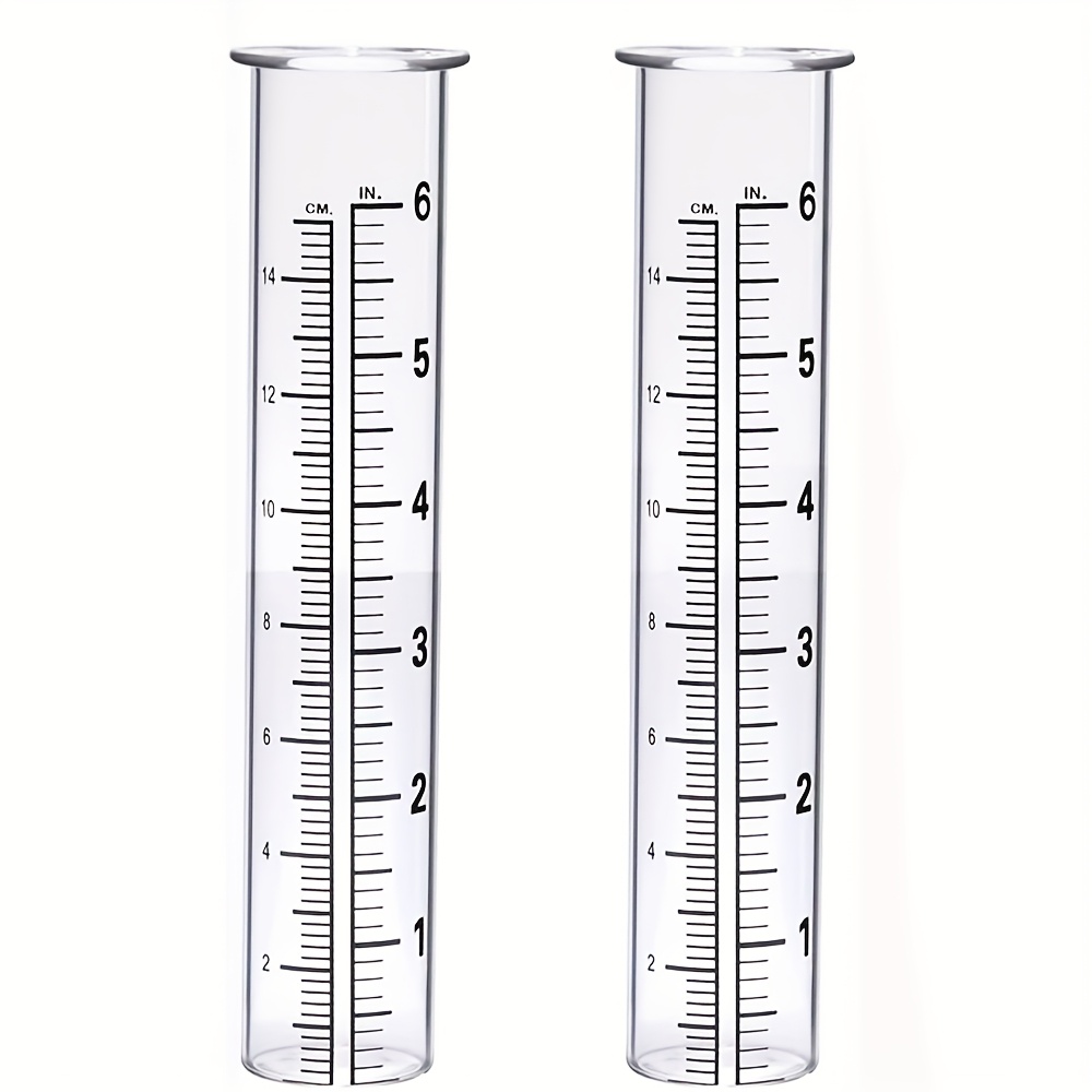 Image of Xlswain Plastic Rain Gauge Tube Replacement 6 Inches Large Number Frost-resistant Rain Gauge Tube Outdoor Best For Garden Yard Patio