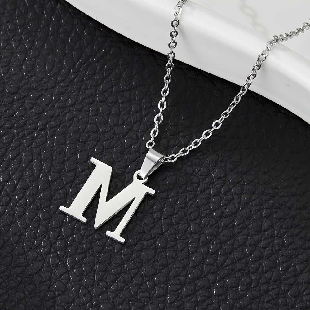 1pc Minimalist English Letter Necklace Name Necklace Birthday Gift Fashion Pop Initial Letter