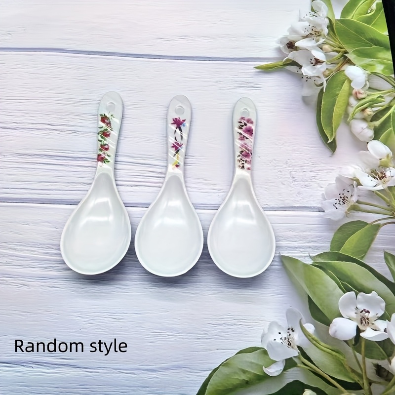 TEMU 3-pack Plastic Rice & Serving Spoons - Multipurpose Soup Spoons For Home, Restaurant, And Hotel Use - Kitchen Utensils