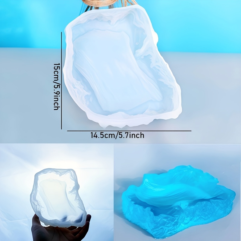 Image of Ocean Silicone Mold, For Epoxy Resin Art - Ocean Jewelry Dish, Soap Tray, Candle And Ring Holder Craft Mold, Jewelry Casting Additions Silicone Mold