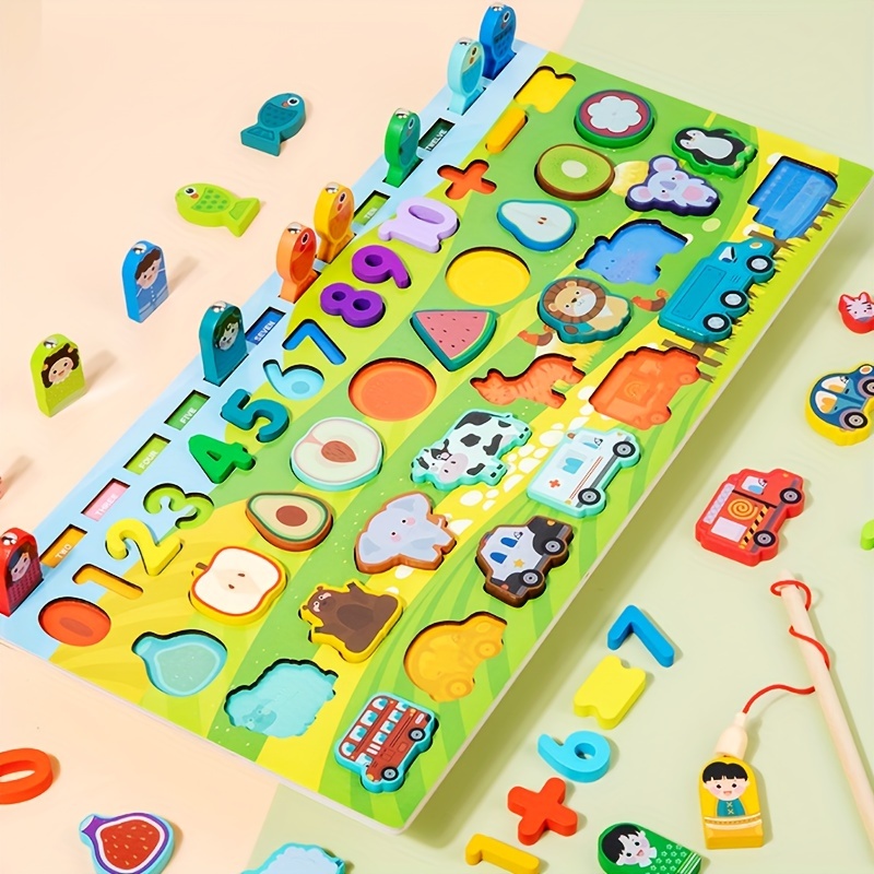 Wood Early Education Memory Game Animal Toys - Temu