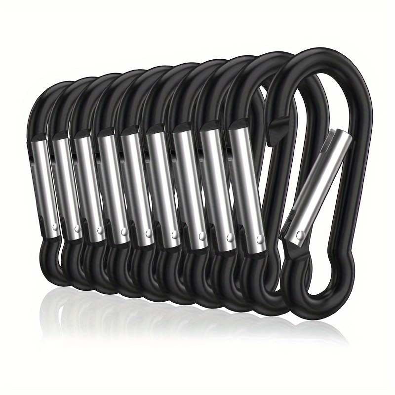 Image of 10-pack Aluminum Alloy Keychains, Car Keychain Spring Hooks, Suitable For Keychain Clips, Bag Buckles, Dog Leash Buckles, 10-pack Keychains