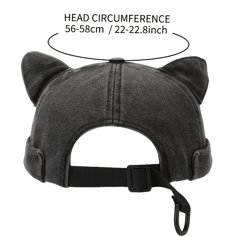 Women's Cute Cat Ear Docker Hat, Lightweight and Adjustable