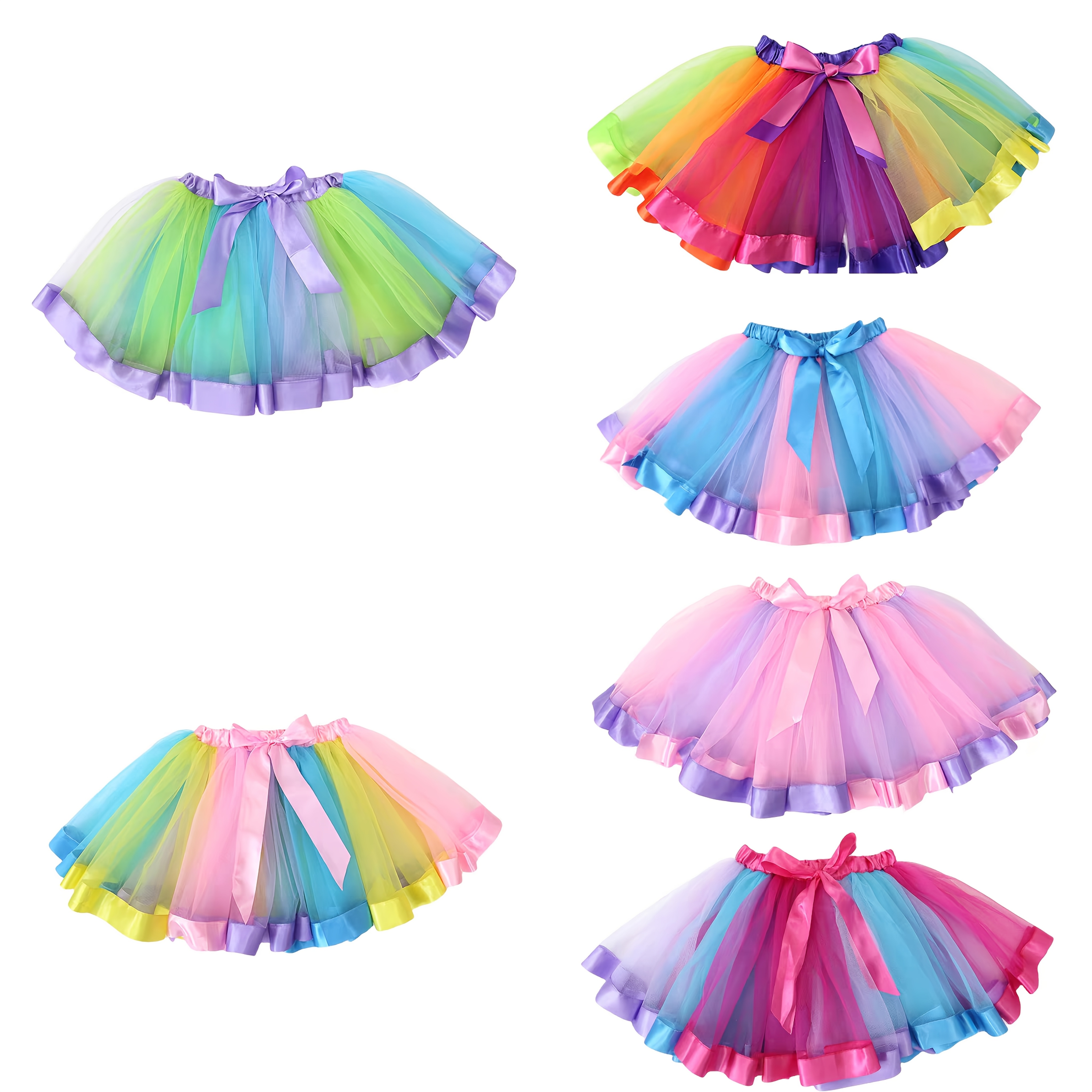 

Rainbow Princess Skirt - Halloween, - Party & Costume, Netting, Half-body
