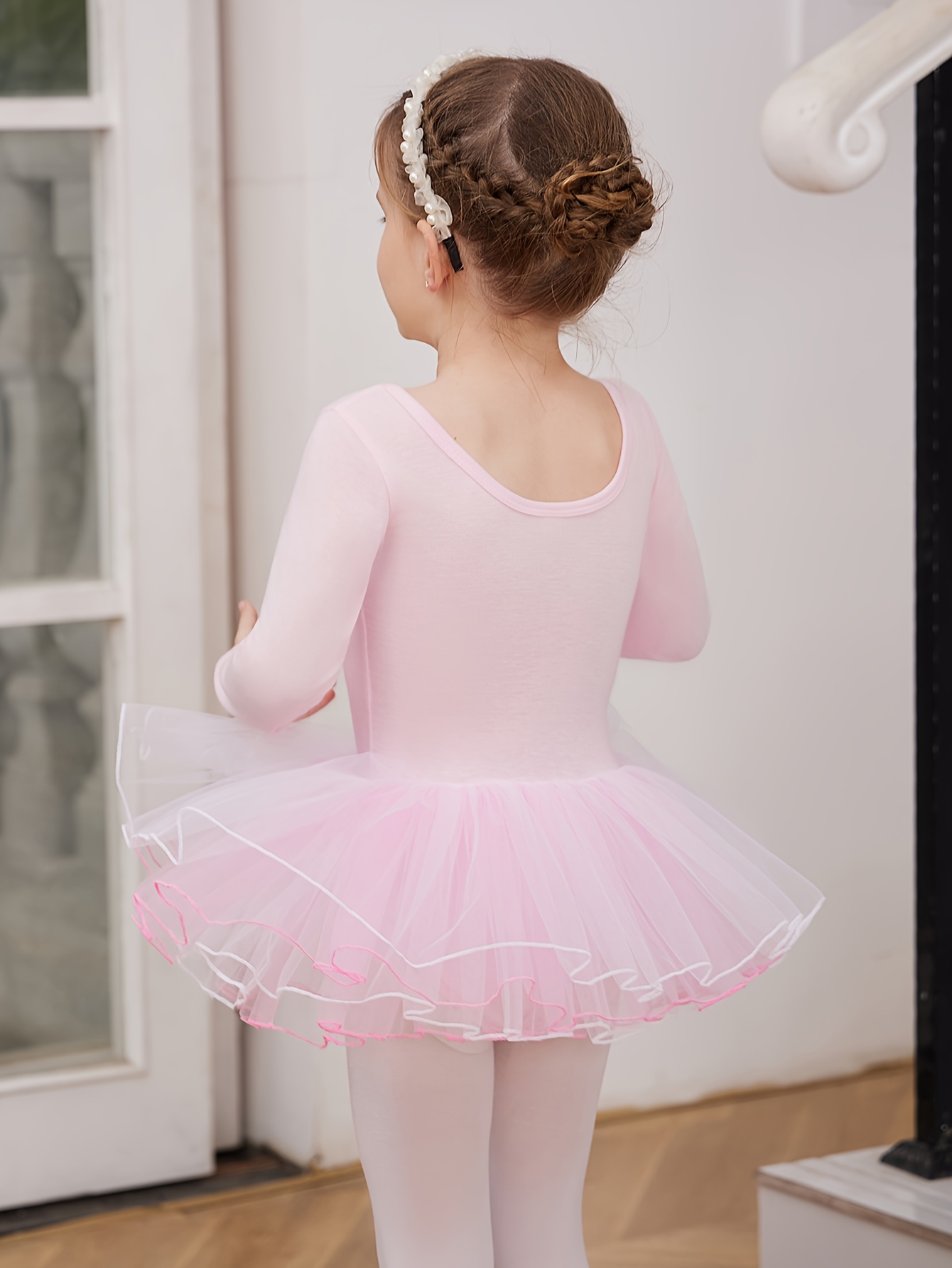 Girls' Ballet Dress for Toddlers, Long Sleeve Performance and Practice Dance