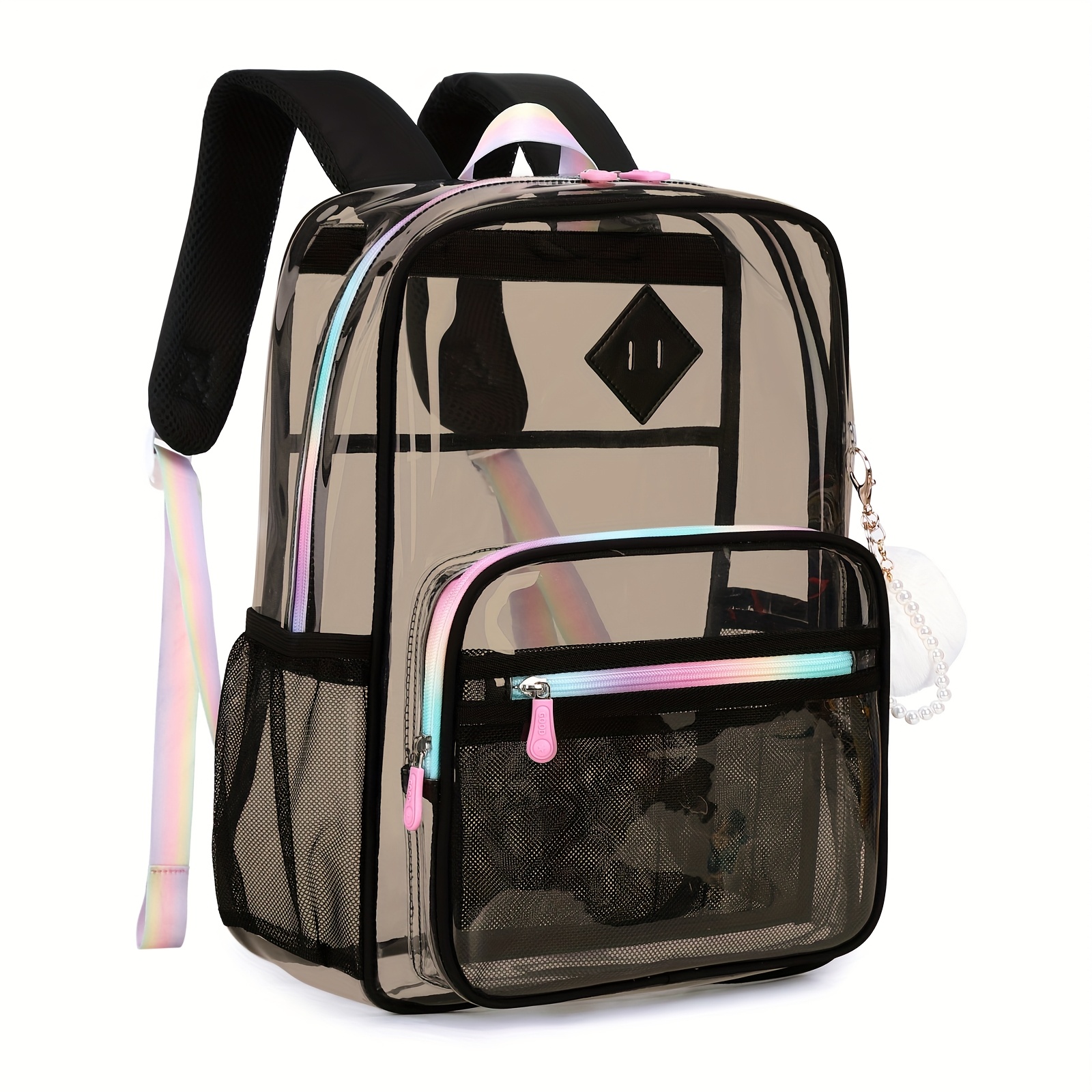TEMU Backpacks Fashion Leisure Backpacks Transparent Student Backpacks Tpu Large Capacity Women's Schoolbags