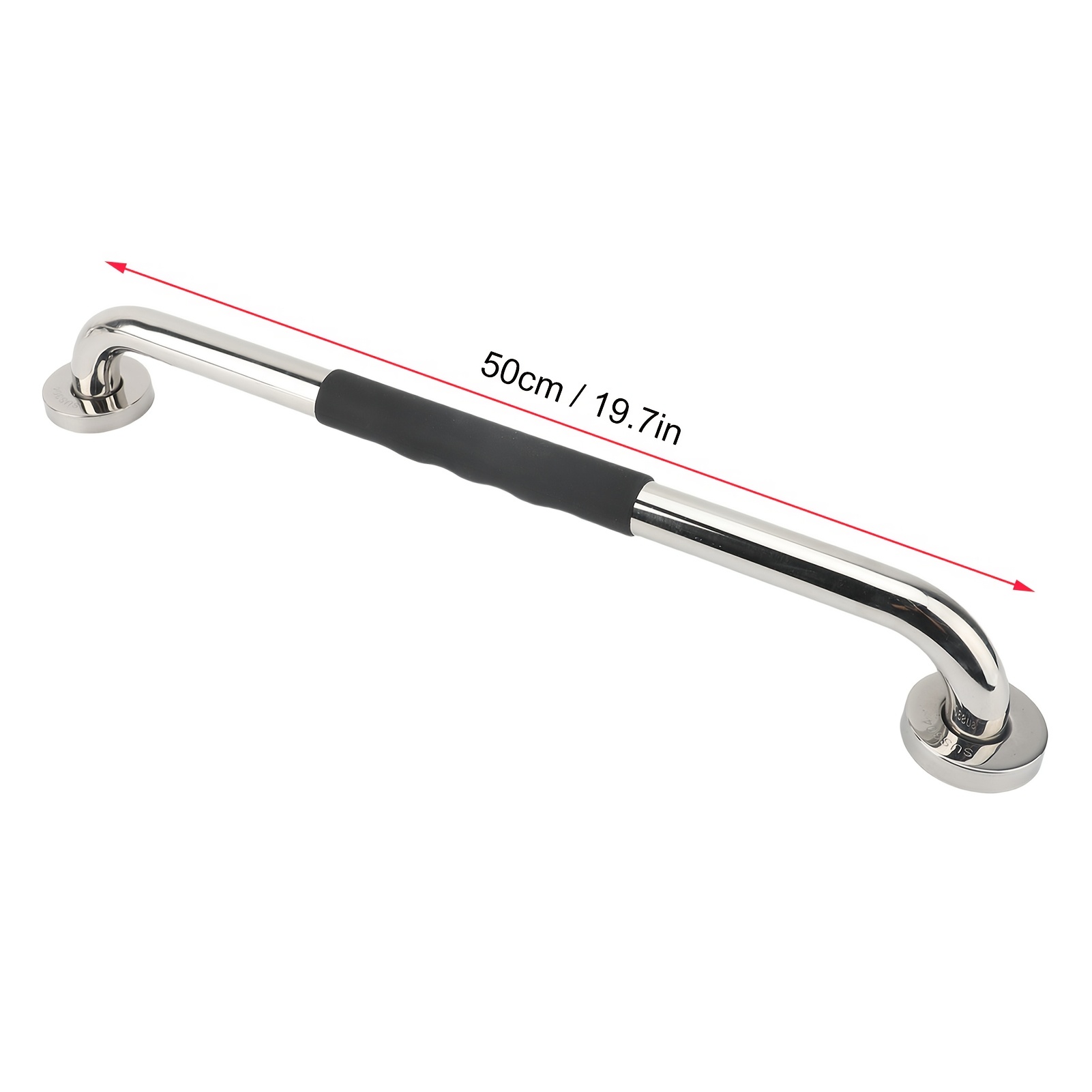 TEMU 2-pack Bathroom Grab Bars - 12/16/20inches Sus 304 Stainless Set , Shower Grab Bar, Bath Handle, Grab Bars Senior For Bathroom, Safety Bathroom