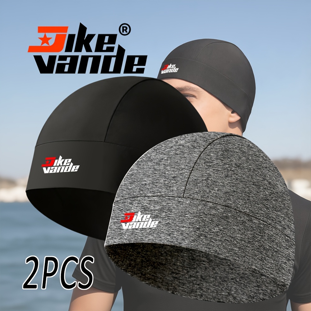 Image of 2pcs Quick Dry Cap For Men And Women - Cooling, Breathable, Sweat Cap For Outdoor Sports, For Men And Women. Good For Traveling Gift. Beanies For Men
