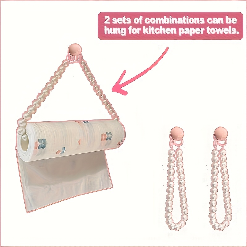 TEMU A Set Of 2 Unpunched Roll Paper Towel Holders, Featuring A And Innovative Design Stylish And Functional. Hung Without Harming The Wall