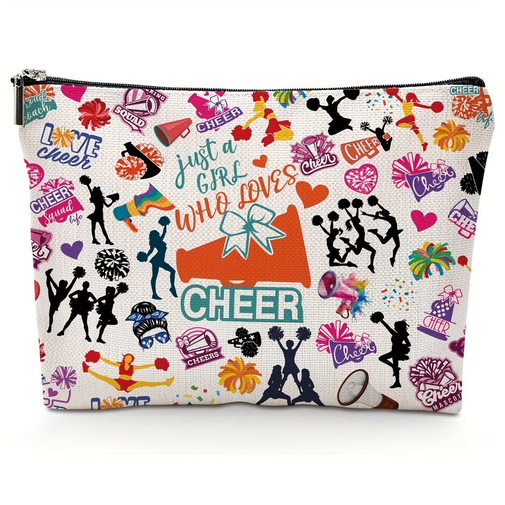 

Stuff Gifts Cheerleader Gifts For Girls Funny Cosmetic Bag Makeup Bag Travel Toiletry Bag Graduation Birthday Gifts For Women Female Sister Daughter Friend Bestie Bff