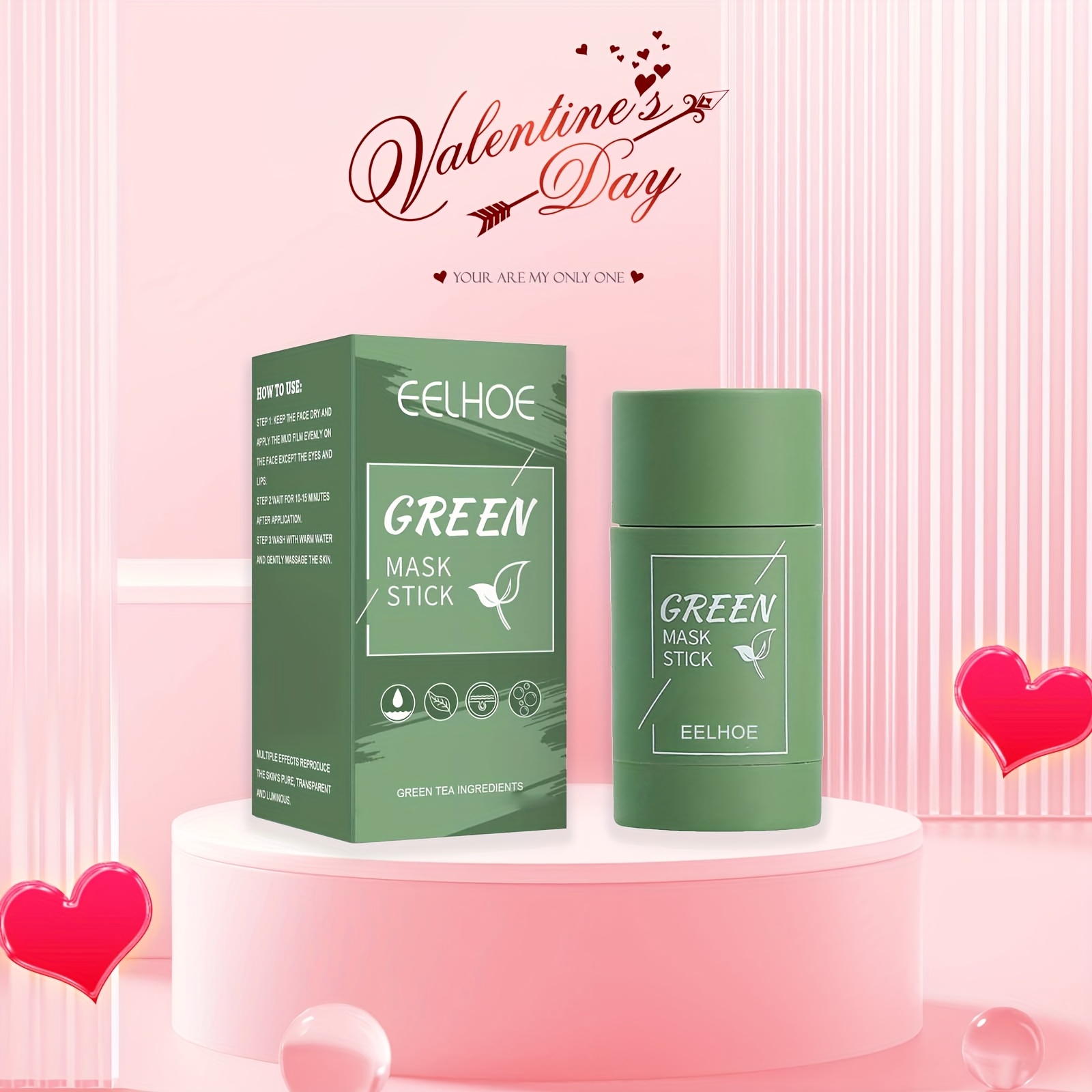 green mask stick sold on Temu United States