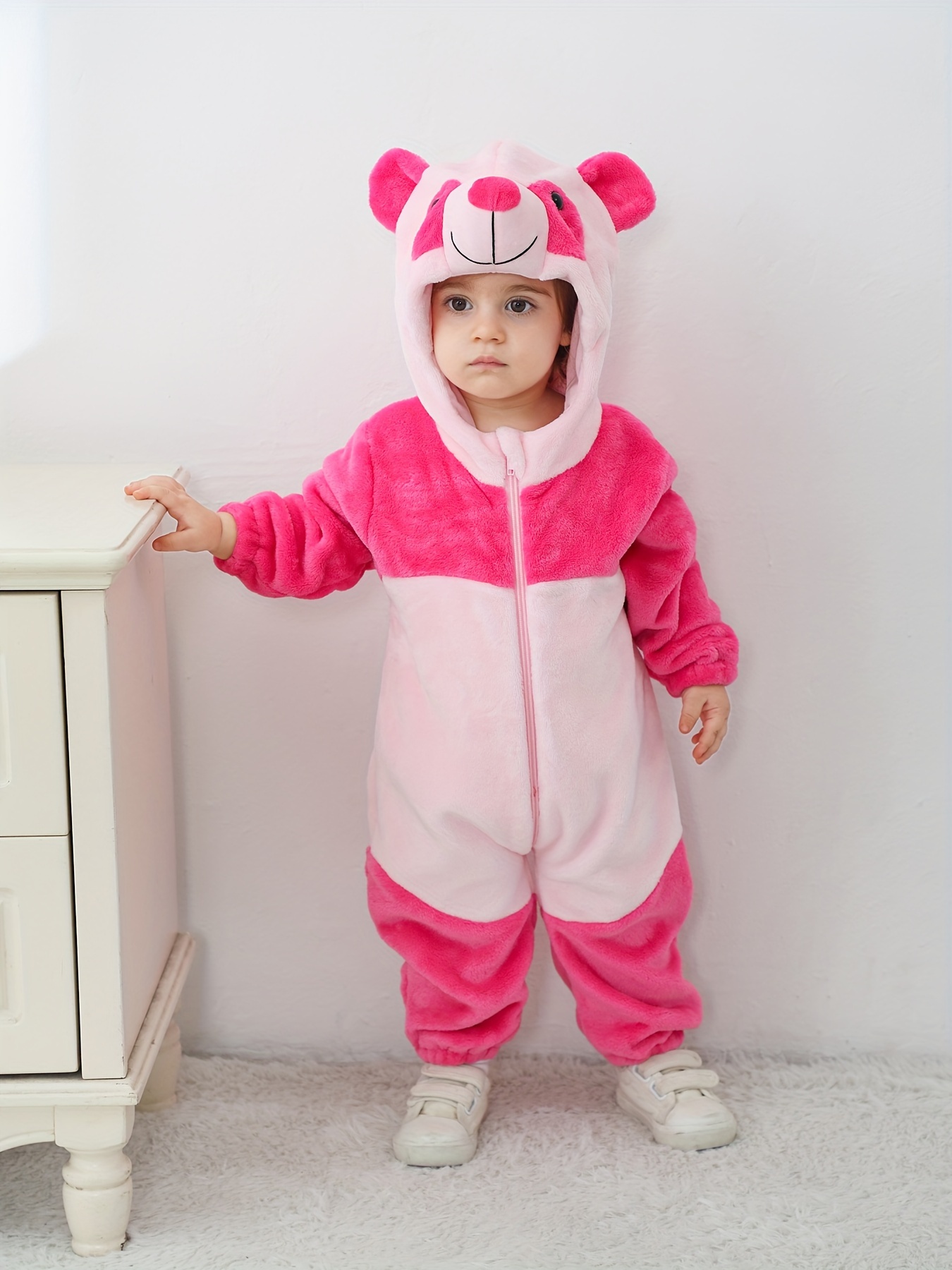 Adorable Panda Hooded Onesie for Kids Cozy Polyester Spring/Fall  Parties Gifts