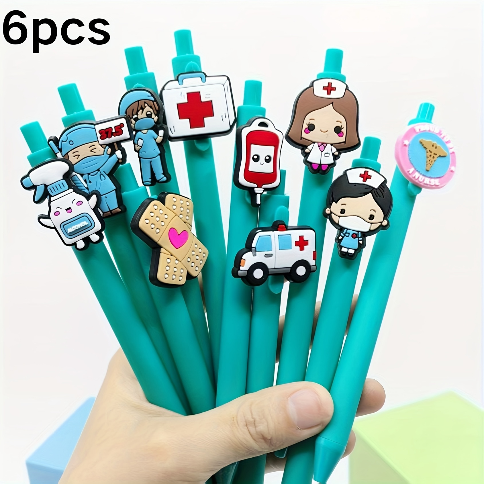 Image of 6/12pcs Medical Pen Round Ballpoint Pen | Medical Healthcare Pen For Nurse Doctor, Day Gift