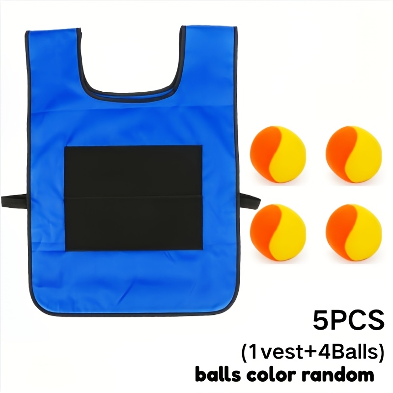 TEMU 5pcs Set Funny Prank Toys Fun Sticky Ball Game Set, Balls Color Random