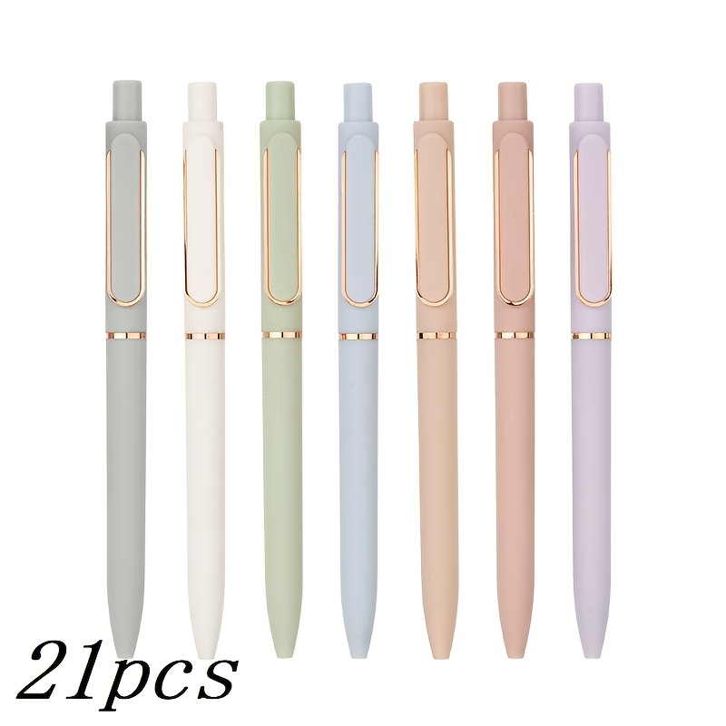 TEMU 21-pack Custom Engraved Gel Pens - Series - Durable Plastic Material, No Battery Required, Includes Random Colors, Suitable For , Teacher's Day,