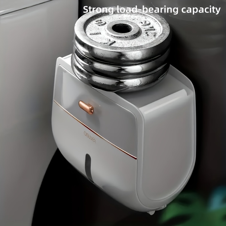 易安装防水马桶纸架 - 壁挂式，无需钻孔，抛光处理的浴室收纳架 商品详情 8
