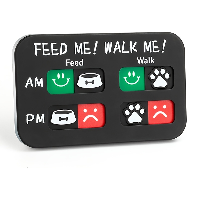 TEMU Feeding Sign For Dogs, Puppy Feeding Schedule, Chart For Pet Feeding/walking, Helping You Track Pet Feeding And Exercise (black)