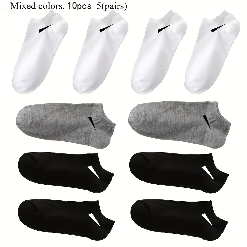 TEMU Schwarz-weiße Unisex-Sportsocken, bequem und atmungsaktiv, ideal für Freizeitaktivitäten und sportliche Aktivitäten - eine ausgezeichnete