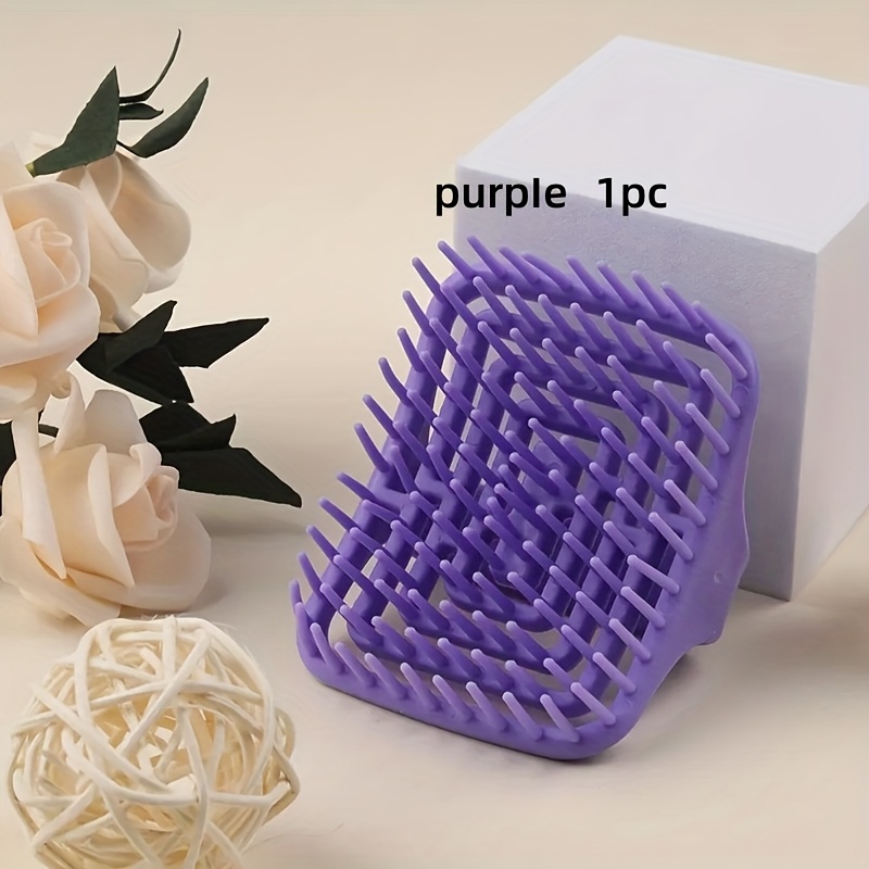 TEMU 1pc Scalp Massager Shampoo Brush - Portable Anti-itch Scalp Massager & Shampoo Comb Suitable For Dry/wet Use, Plastic Bristles For Scalp